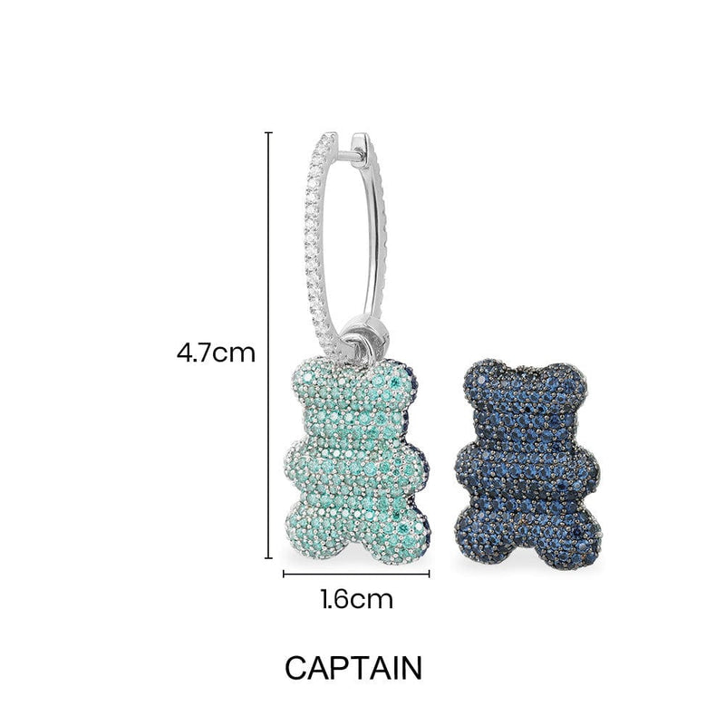 Single Captain Yummy Bear (CLIPPABLE) Hoop Earring