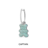 Single Captain Yummy Bear (CLIPPABLE) Hoop Earring