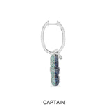 Single Captain Yummy Bear (CLIPPABLE) Hoop Earring