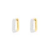 Mini Pavé Rectangle Earrings