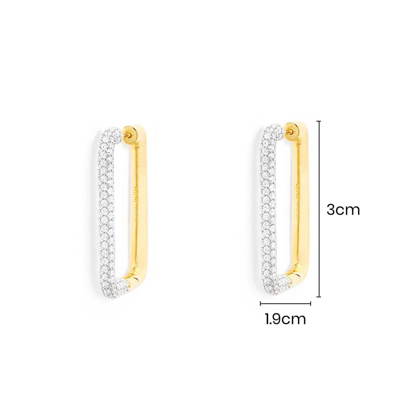 Pavé Rectangle Earrings