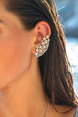 APM Monaco Single Météorites & Circles Ear Cuff in Silver