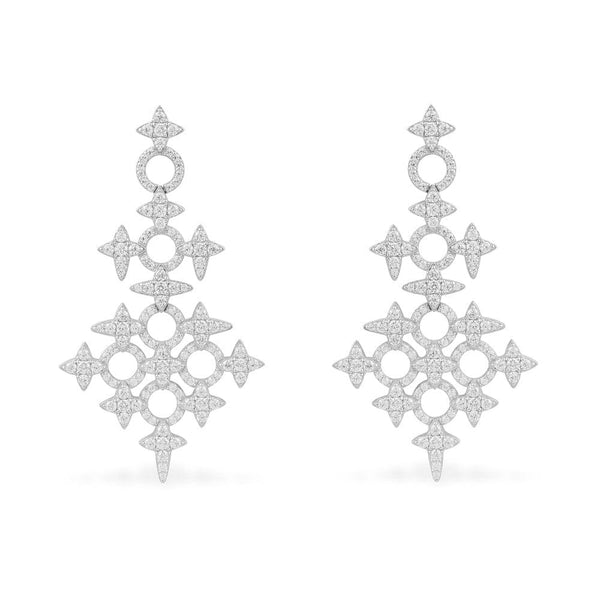 Météorites & Circles Drop Earrings