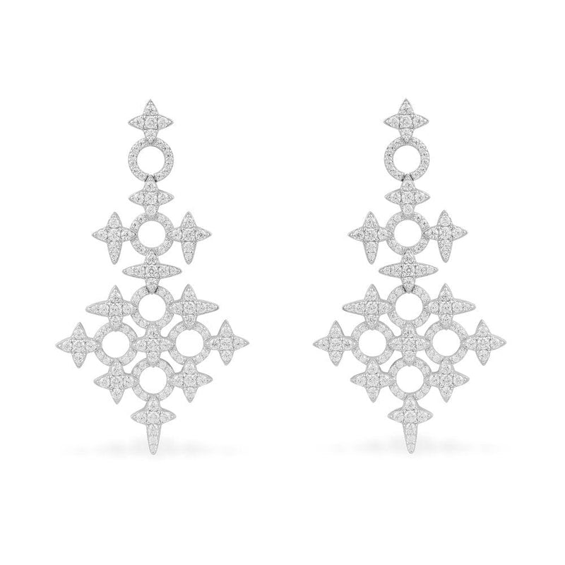 Météorites & Circles Drop Earrings