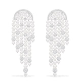 Statement Disco Drop Earrings with Pearls