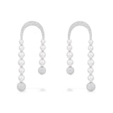 Disco Drop Earrings with Pearls