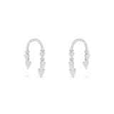 Pavé Pear Stones Arch Earrings