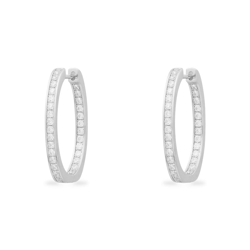 Pavé Oval Earrings