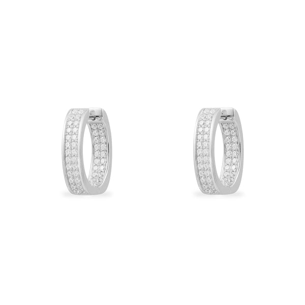 Chunky Pavé Hoop Earrings