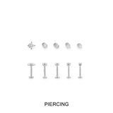 Pavé Piercing Earrings Set