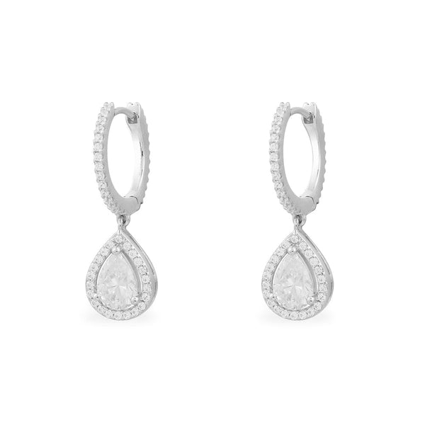 Pavé Hoop Earring with Drop