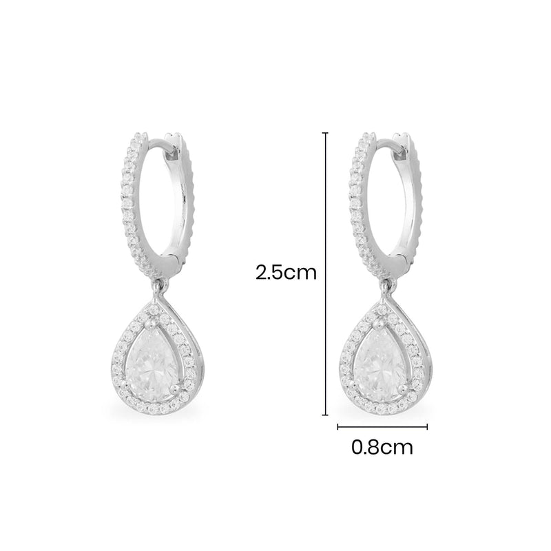 Pavé Hoop Earring with Drop