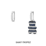 Saint-Tropez Yummy Bear (Clippable) Asymmetric Hoop Earrings