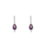 Purple Drop Earrings