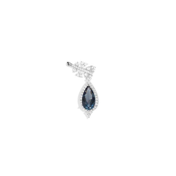 Single Blue Drop Ear Cuff