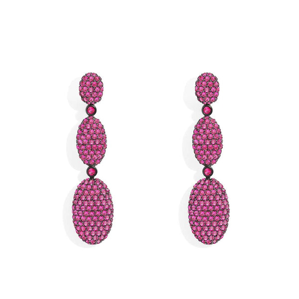 Fuchsia Oval Earrings