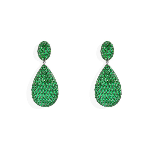 Green Drop Earrings