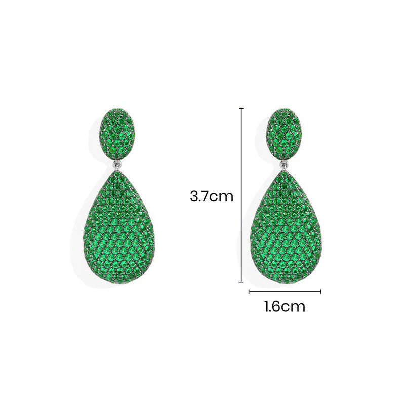 Green Drop Earrings