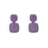 Purple Square Earrings