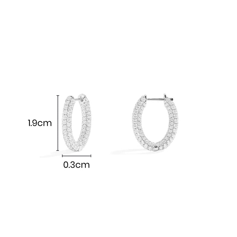 Pavé Hoop Earrings