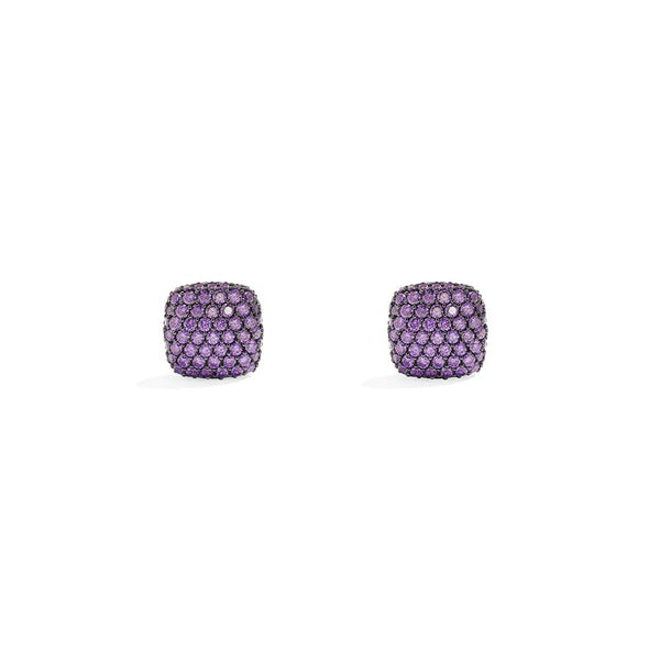 Purple Square Earrings