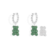 Baby Mint Yummy Bear Hoop Earrings