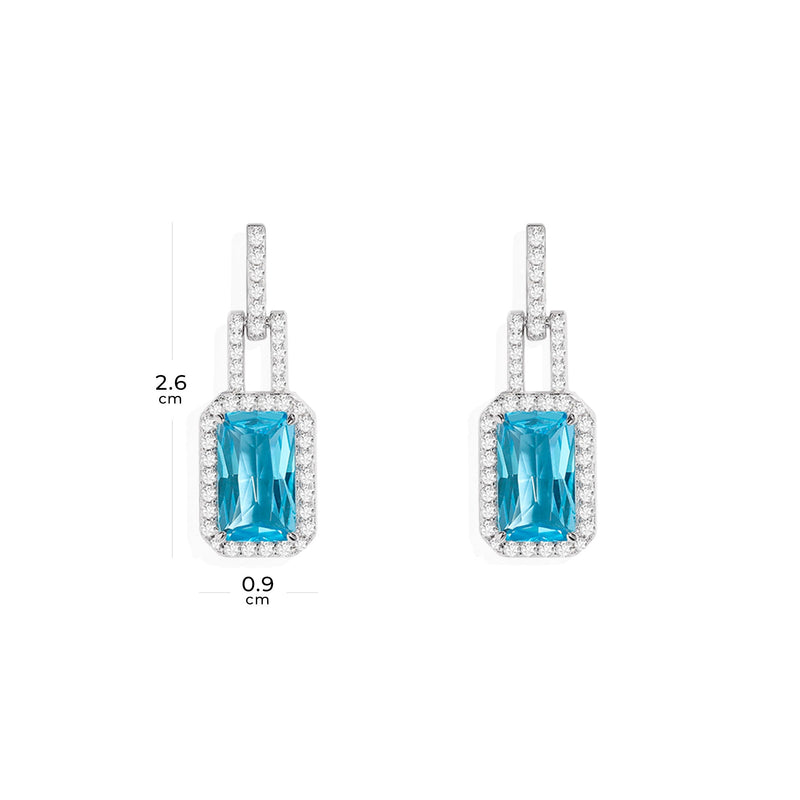 Statement Lagoon Blue Earrings