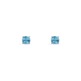 Lagoon Blue Square Stud Earrings