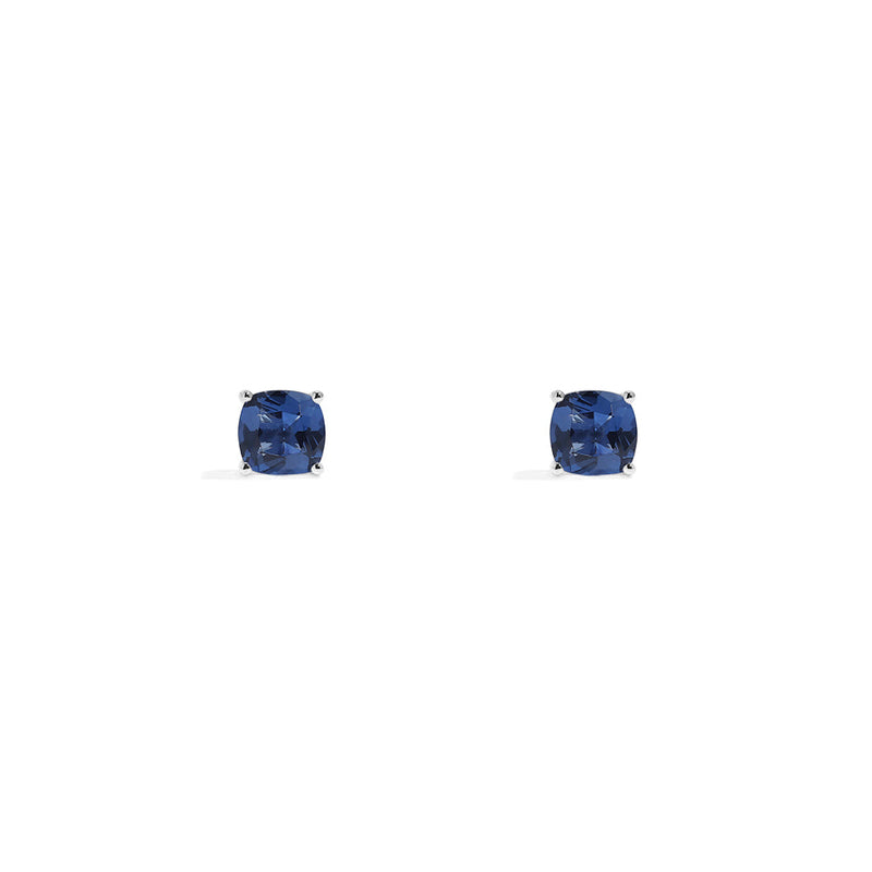 Blue Square Stud Earrings