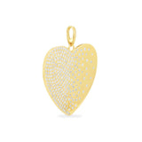 Large Statement Heart Medal (Clippable) -  Yellow Silver