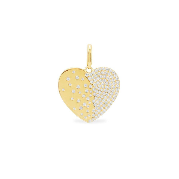 Heart Medal (Clippable) -  Yellow Silver