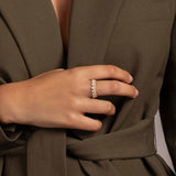 APM Monaco Up and Down Ring with Pearls in APM rose alloy