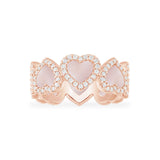 Pavé Pink Nacre Full Heart Ring