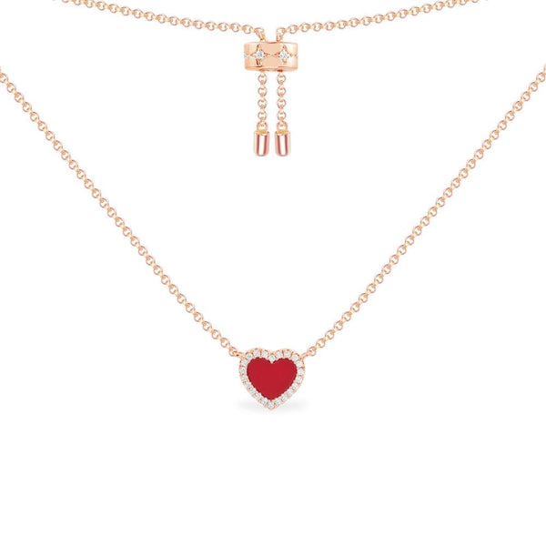 Red Heart Adjustable Necklace | APM Monaco – TEST