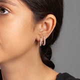 APM Monaco Rectangle Earrings in APM rose alloy