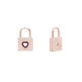 Pavé Love Lock Earrings