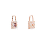 Pavé Love Lock Earrings