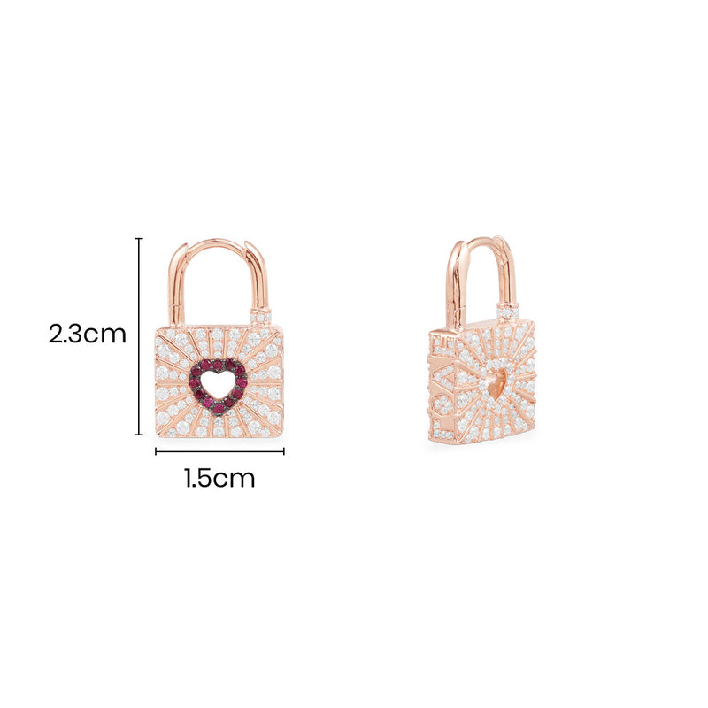 Pavé Love Lock Earrings