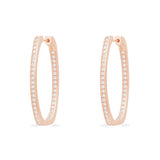 Long Pavé Oval Earrings