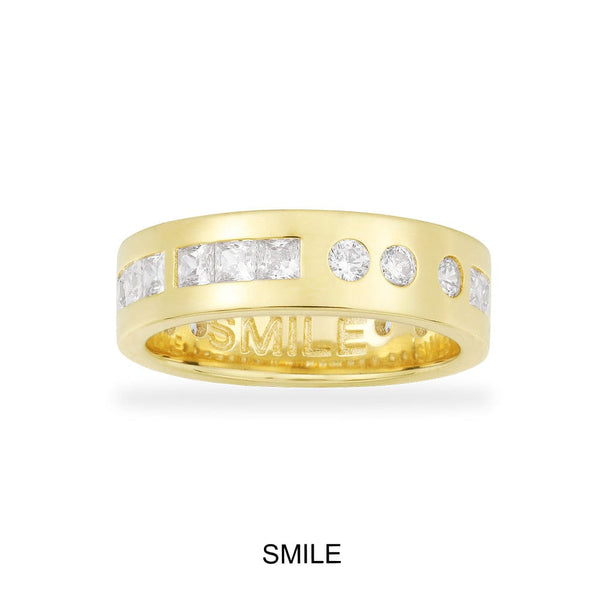 SMILE Morse Code Ring