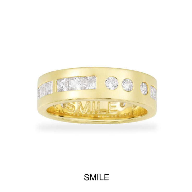 SMILE Morse Code Ring