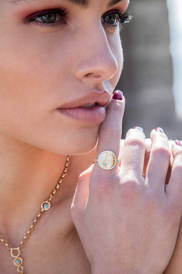 APM Monaco Embellished Météorites Ring in Yellow Gold