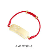 LA VIE EST BELLE Morse Code Adjustable Nylon Bracelet