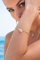 APM Monaco Lucky Eye & Hamsa Anklet