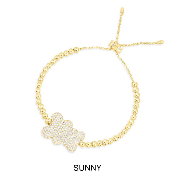 Sunny Yummy Bear Adjustable Bracelet with Beads