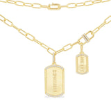 Chain Necklace with IMPOSSIBLE & ONE LIFE Clippable Medals