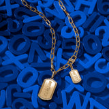 Chain Necklace with IMPOSSIBLE & ONE LIFE Clippable Medals