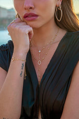 Statement Double Chaine Y-Drop Adjustable Necklace APM Monaco