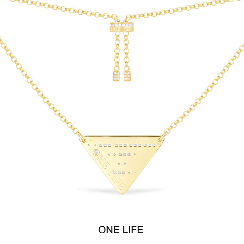 ONE LIFE Triangle Adjustable Necklace