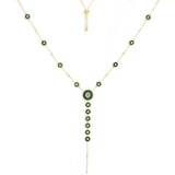 Malachite Y-Drop Adjustable Necklace